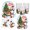 Snowman, variant on Krocisen Christmas Paper Plates and Cups Set for 25 Guests, 9 Inch & 7 Inch Dinner Plates, Napkins and Cups, Holiday Tableware Kit for Xmas Party, Dinner & Family Gathering