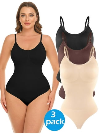 Lilvigor Women Slimming Bodysuits Shapewear Tops Tummy Control Body Shaper  Spaghetti Strap Camisole Leotards Bodycon Jumpsuit 
