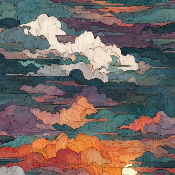 Peel and Stick Wallpaper Contemplative Sky Art Silvery Shadows Glow Boho Contact Paper 23.6in x 9.8ft Wall Paper Self-Adhesive Vinyl for Drawer Liner Furniture Crafts Accent Walls