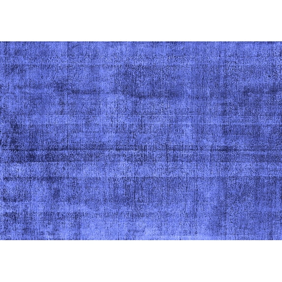Ahgly Company Machine Washable Indoor Rectangle Oriental Blue Industrial Area Rugs, 3' x 5'