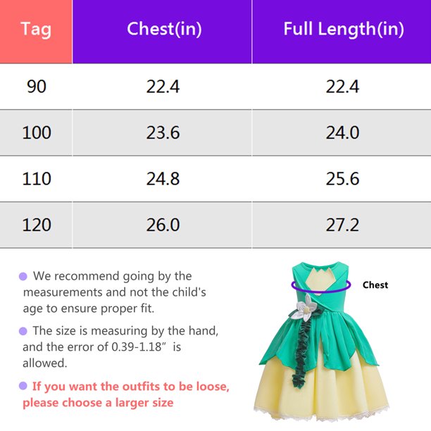Little Girls Tiana Costume Dress Halloween Princess Fancy Dress Up, 2-6Y - Walmart Business Supplies Little Girls Tiana Costume Dress Halloween Princess Fancy Dress Up, 2-6Y - Walmart Business Supplies