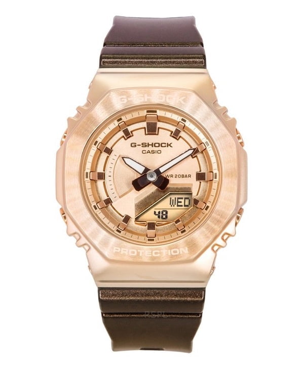 【メ 0414-49】CASIOG-SHOCKGM-S2100PG-1A4JF GMS2100PG1A4 | Pink and Gold Metal Covered Watch - G-SHOCK