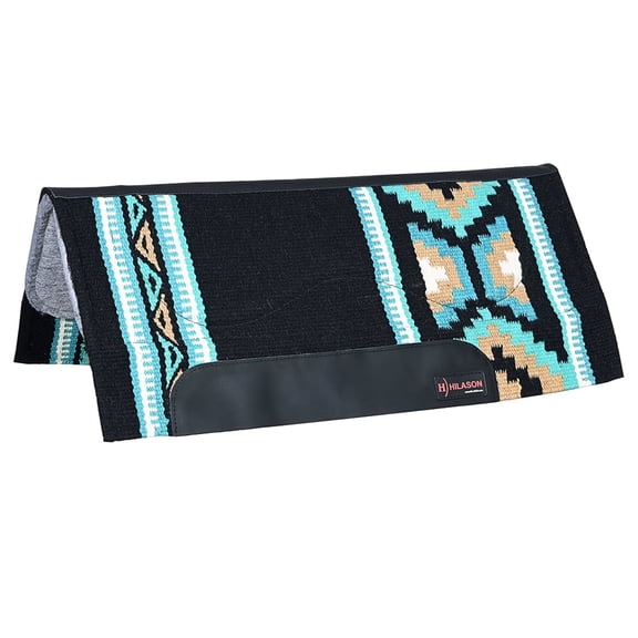 HILASON 34x36 In Western Horse Saddle Blanket Wool Pad Black