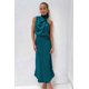 thumbnail image 1 of Vestido de satén para mujer con cuello elegante Vestido elegante para mujer Vestido de noche ligero, 1 of 6