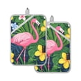 thumbnail image 7 of Yayeee Pot Holders Kitchen Heat Resistant with Pocket 7"x9.8" Cotton Oven Cooking Hot Pads, Pink Flamingo Pattern, 7 of 7