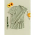 thumbnail image 2 of Bagilaanoe 2pcs Toddler Baby Girl Shorts Set Short Sleeve T Shirt Tops + Shorts 2T 3T 4T 5T 6T Kids Casual Summer Clothes, 2 of 8