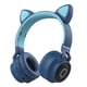 thumbnail image 1 of Audífonos Bluetooth Diadema 3.5 VIMI Con Orejas De Gato Luz LED Radio Azul Marino, 1 of 4