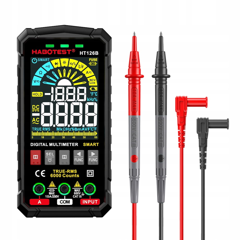 HT126B multimeter digital high-precision electrical automatic intelligent anti-burn digital display multimeter