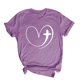 thumbnail image 4 of Blusas de Manga Corta para las Mujeres Divertida Impresión Cuello Redondo Camiseta Vintage, Blusas de Primavera para las Mujeres, 4 of 7