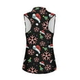 thumbnail image 6 of Yuyamidu Xmas Tree Women's Sleeveless Golf Shirts Snowflake Athletic Tennis Shirts Christmas Quarter Zip Golf Clothes Workout Tank Tops Pullover Size XL, 6 of 8