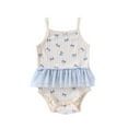 thumbnail image 3 of Angala Baby Girls Summer Bodysuits Sleeveless Lace Trim Cute Casual Romper Outfit For 0 18 Months Soft Stretchy Daily Wear Breathable Cute Baby Bodysuits 0-3 Months, 3 of 9