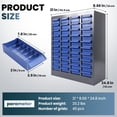 thumbnail image 7 of 40 Drawer Parts Cabinet, Heavy Duty Hardware Organizer with Dividers & Label Slots, Anti-Rust Drawer Bins for Workshop Garage Office Small Parts Storage, 7 of 7