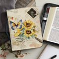 thumbnail image 6 of HELLHERO Butterfly and Sunflower Pattern Bible Cover for Men, Protective Church Bible Bag with Top Handle for Outdoor Study Christian Prayer Bible Study, 6 of 12