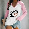 thumbnail image 2 of TSADFHJI Chemises pour Femmes, Chandails en Molleton Légers à Col Rond, Manches Longues, Imprimé Graphique de Football, T-Shirt m, 2 of 4