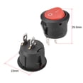 thumbnail image 2 of Interruptor de palanca redondo rojo para barco, coche, marino, 2 pines ON/OFF AC 250V/6A 125V/10A, 2 piezas, 2 of 4