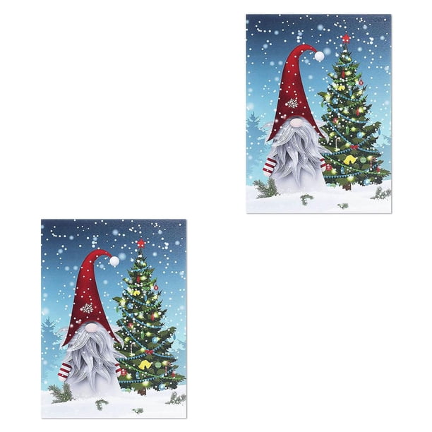 Cateissary Pintura de diamantes de Navidad para pared de diamantes de imitación para niños, regalos de decoración, Papá Noel, muñeco de Tipo 10 2piezas