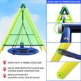 thumbnail image 5 of Outdoor Swing Sets Indoor/Outdoor Metal Swing Set with Safety Belt for Backyard,Swing Sets, 5 of 10