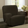 thumbnail image 3 of Maytex Embossed Diamond Patterned 4-Piece Recliner Stretch Slipcover, Chocolate, 3 of 4