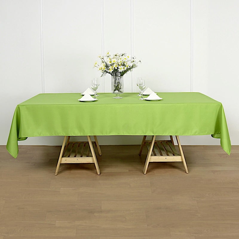 BalsaCircle 60" x 102" Apple Green Rectangle Polyester Tablecloth Table Cover Linens Dining ...
