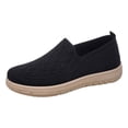 thumbnail image 4 of Rokment Orthopedic Platform Slip on Socks Walking Shoes for Women with Arch Support Comfortable Knitted Orthotic Nuring Non Slip Work Tennis Sneakers Black Size 6, 4 of 5