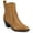 Tan, variant on Braylee Western Studded Pointed Toe Cuban Heel Comfort Ankle Booties