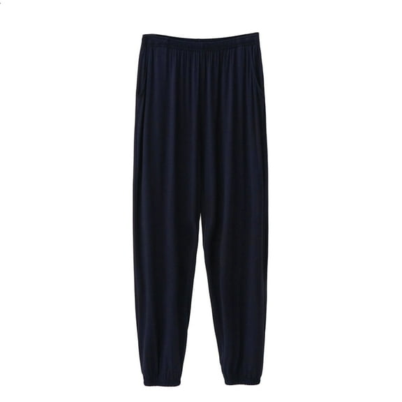 yillto Big and Tall Pajama Pants for Men Cotton Elastic Waist Tapered Pants Lounge Baggy Comfy Pajama Pants