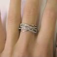 thumbnail image 4 of EOEMY Cross Cubic Zircon Gorgeous 925 Silver Filled Ring Women Wedding Ring Sz 6-10-10, 4 of 4
