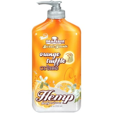 Malibu Tan Sweet Scents Orange Truffle Hemp Body Crème, 18 Fl. Oz.