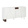thumbnail image 3 of Christopher Knight Home 62.9" Modern Sideboard Buffet Cabinet, 4-Door Storage with Adjustable Shelves, White, 3 of 11