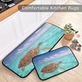 thumbnail image 5 of SKYSONIC 2PCS Green Sea Turtle Kitchen Rug and Mat Summer Vacation Floor Runner Rug Anti Fatigue Non Slip Comfort Mat for Doormat Laundry Room Hallway 19.7"x27.6"+19.7"x47.2", 5 of 7
