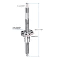 thumbnail image 2 of Uxcell BallScrew SFU1604 (Dia 12mm, 4mm, Length 200mm) with Ball Screw Nut Standard End Machining for BK/BF12 CNC Machine Parts, 2 of 6