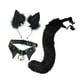 thumbnail image 1 of Conjunto de orejas y cola de zorro de peluche, accesorios de gargantilla de cola, diadema, orejas de lobo, accesorio para Negro, 1 of 9