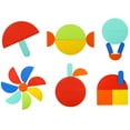 thumbnail image 4 of TOOKYLAND Wooden Geometric Shapes Puzzle - 55pcs - Pattern Cards Included, Ages 3+, 4 of 9