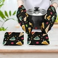 thumbnail image 6 of Fun Pizza Heat Resistant Microwave Oven Gloves Set for BBQ Baking Grilling,Baking Gifts Cooks for Women,Housewarming Gifts for New Home, 6 of 6