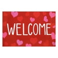 thumbnail image 2 of Carpet,Valentine's Day Coir Welcome Doormat Outdoor Valentine's Day Love Heart Rug Layered Red and White Stripe Mat Red Heart Mat for Front Porch Outdoor Entryway, 2 of 9