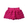 thumbnail image 4 of HDE Women's Fitted Scallop Hem Crochet Lace Mini Shorts (Pink, X-Large), 4 of 4