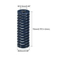 thumbnail image 2 of Die Spring, 2 Pack 25mm OD 70mm Long Spiral Stamping Light Load Compression Die Springs, Blue, 2 of 5
