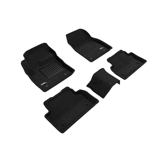 3D MAXpider Custom Fit Elegant Floor Mat (Black) for 2018-2020 Jaguar E-PACE - 1ST Row 2ND Row
