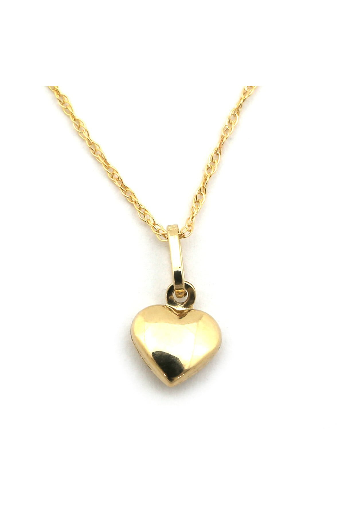 14k Puffed Heart Pendant