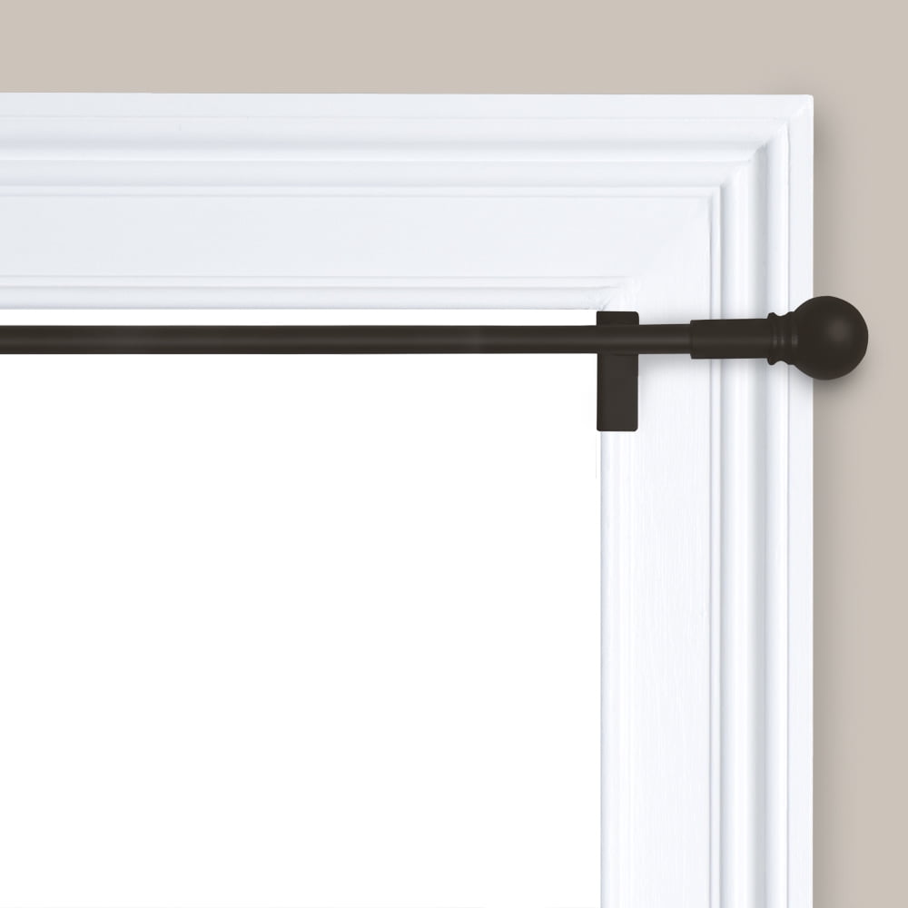 Smart Rods Twist & Shout Tension, Single Curtain Rod, 28"-48", Oil Rubbed Bronze