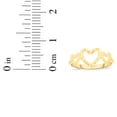 thumbnail image 2 of Floreo 10k Yellow Gold Graduated Open Triple Hearts Ring, Size 3-11, 2 of 4