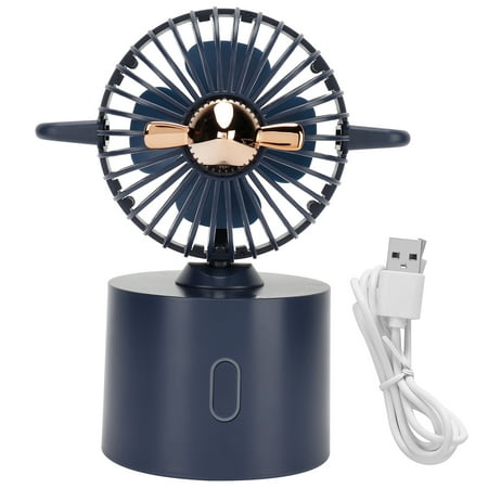 

Table Airplane Oscillating Mini Fan USB Charging Portable Handheld Fan For Summer Home OfficeBlue