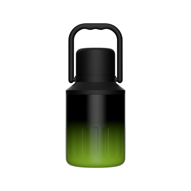 Bouteille d'Eau en Acier Inoxydable Isolée sous Vide 1000ml, Design à Double Paroi pour Rétention Chaud/froid, Extérieur Résistant à la Sueur, Poignée Portable pour Voyage et Activités Extérieures