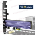 thumbnail image 1 of M.2 NVME to PCIe 4.0 3.0 Adapter With Aluminum SSD Heatsink, NVMe 64Gbps Gen4 PCIE x1 X4 X8 X16 Expansion Card for Desktop PCIE x1, 1 of 6