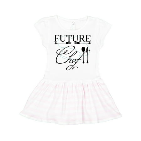

Inktastic Future Chef with silverware and hat Gift Toddler Girl Dress