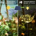 thumbnail image 4 of Luces solares para jardín, luces solares con bengalas, luces exteriores solares para decoración de caminos y macizos de flores, 4 of 5