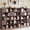 Walnut, variant on 58.5" H Modular Storage Organizer with Fabric Drawers 20 Cube White Bookcase Room Divider Individual