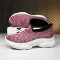 thumbnail image 2 of YOURDIARY Women's Slip-On Sneakers Wide Width Comfort Walk Joy Tennis Shoes Flats Pink, 2 of 5