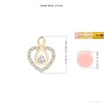 thumbnail image 3 of Angara Natural Diamond Necklace - Diamond Heart Pendant with Infinity Loop in 14K Yellow Gold for Women, 3 of 8