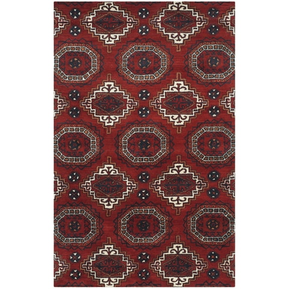 SAFAVIEH Wyndham Winifred Floral Wool Area Rug, Red, 5' x 8'